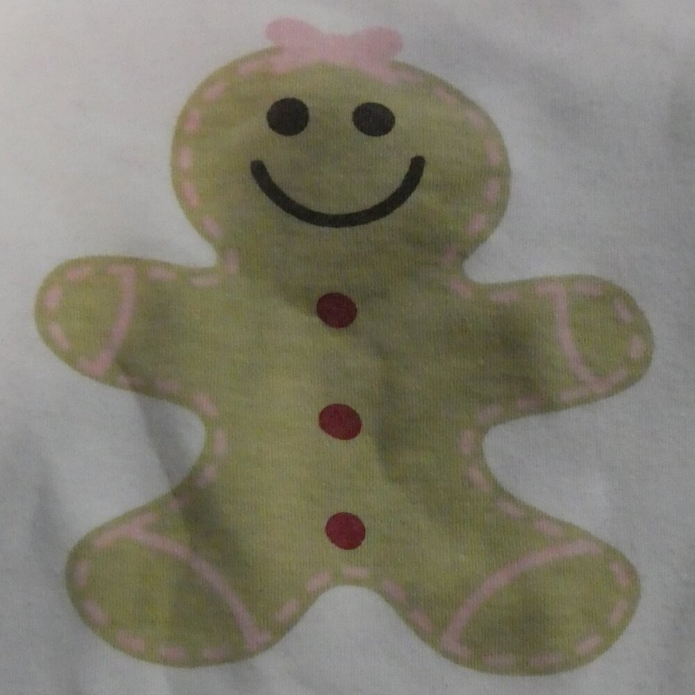 SMALL WONDERS | 18-24 months | Gingerbread Man Baby Onesie | Snap Button Bottom